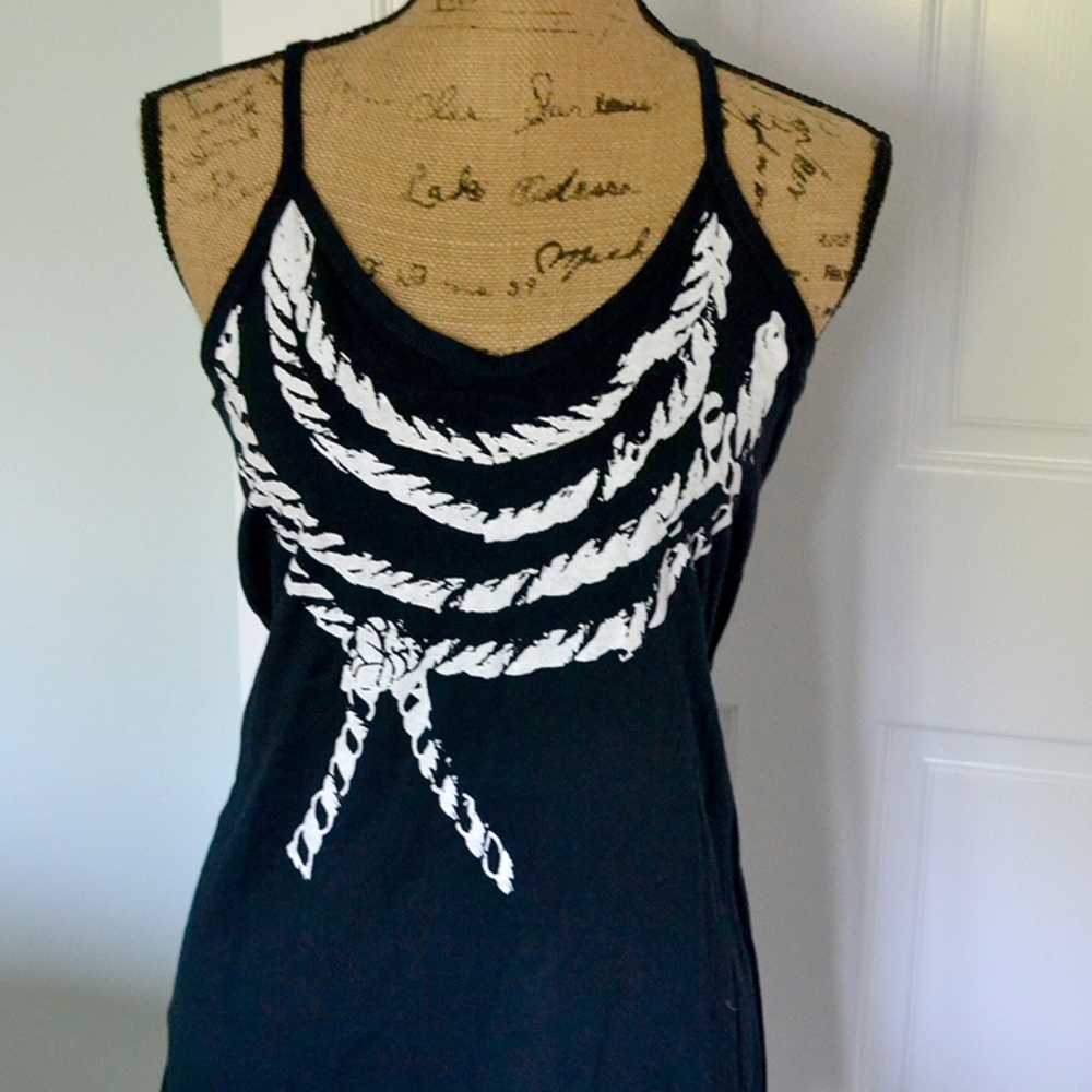 Navy Nautical Racerback Tank